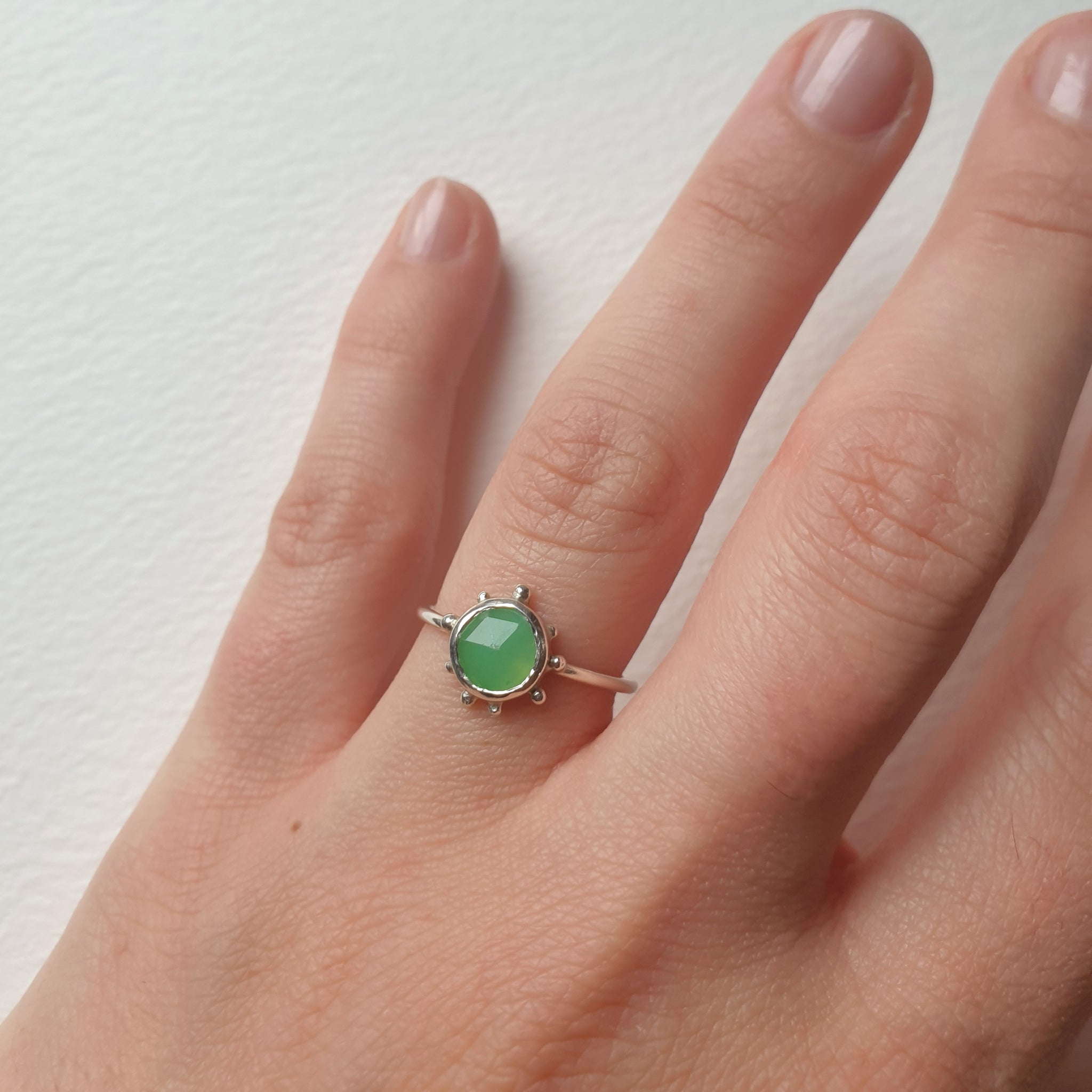 Chrysoprase Stone Ring