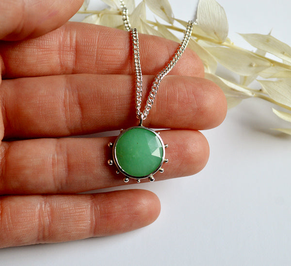 Chrysoprase Stone Necklace