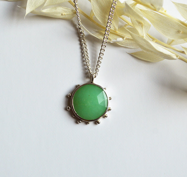 Chrysoprase Stone Necklace