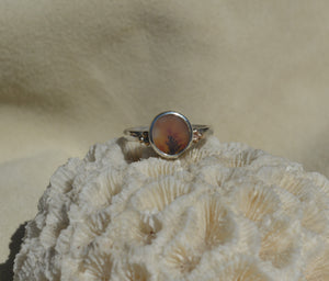 Fiery Dendritic Agate Ring